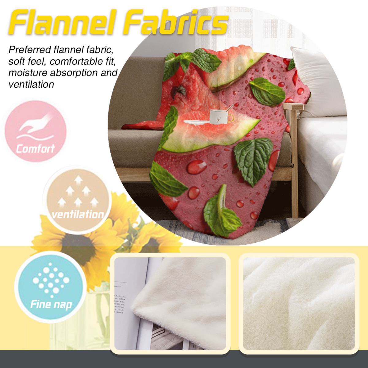 Prairie & Galaxy Playful Graphic All-Season Flannel Blanket