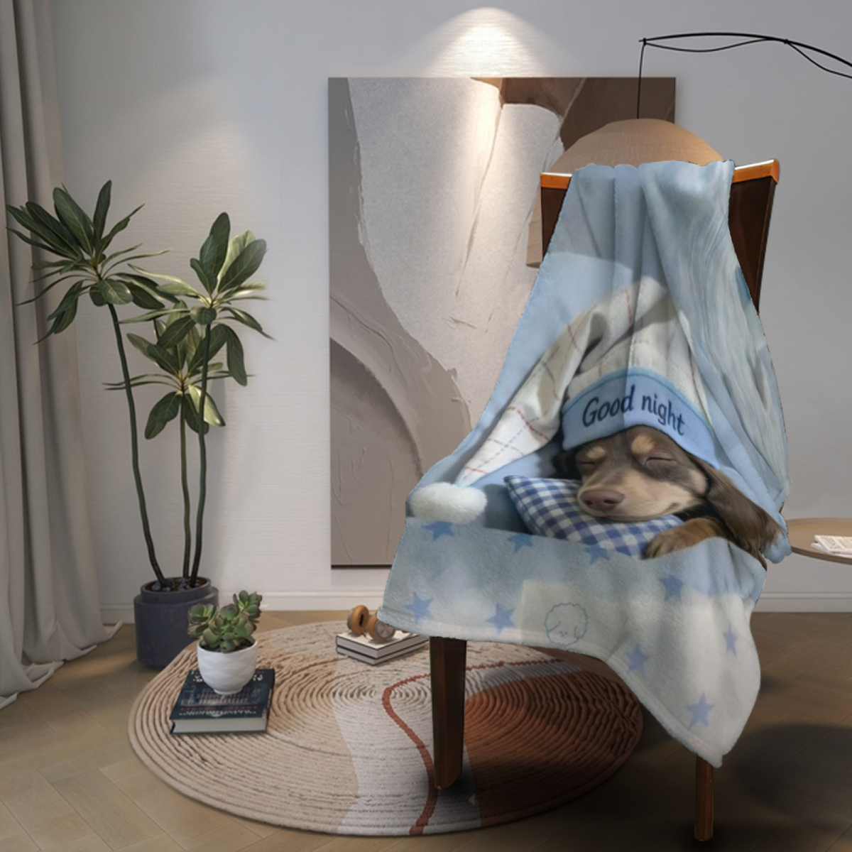 Festival Lantern Inspired Flannel Sofa Throw ¨C Earthy Neutral Palette