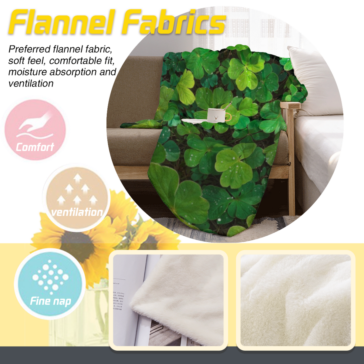 Earthy Neutral Seaside Valley Soft Flannel Blanket ¨C Contemporary Pattern