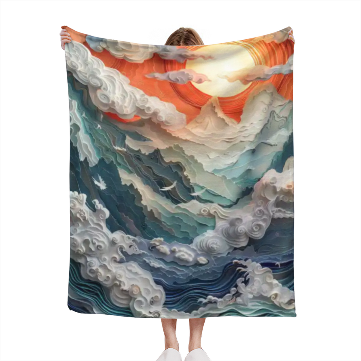 Alpine Nectar Home Accent Lightweight Flannel Throw ¨C Warm Coral