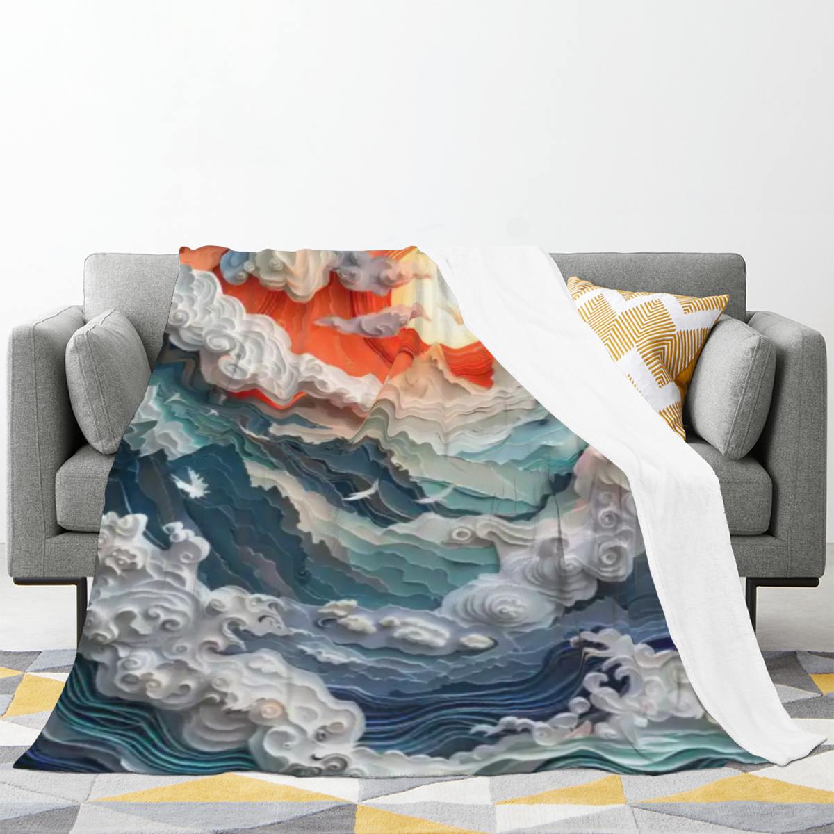 Alpine Nectar Home Accent Lightweight Flannel Throw ¨C Warm Coral