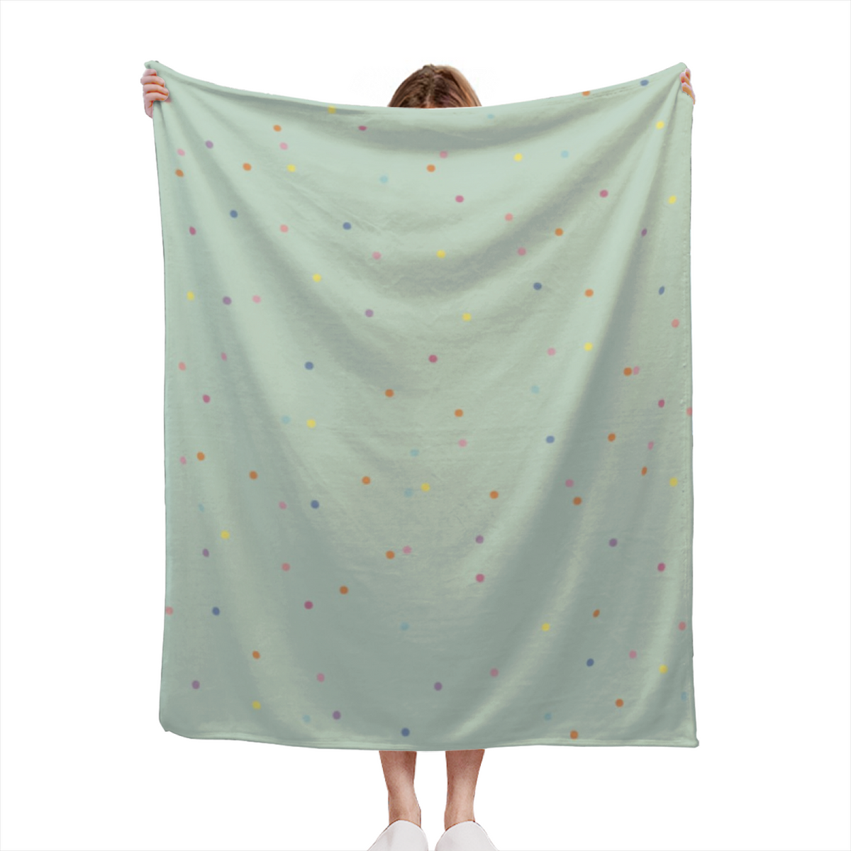 Creamy Ivory Whimsical Decor All-Season Flannel Blanket ¨C Lagoon Horizon Edition
