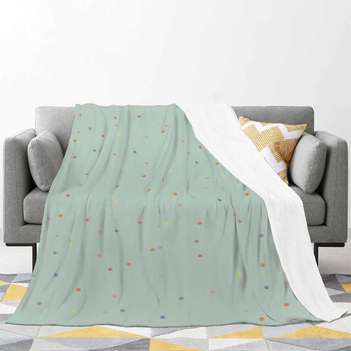 Creamy Ivory Whimsical Decor All-Season Flannel Blanket ¨C Lagoon Horizon Edition