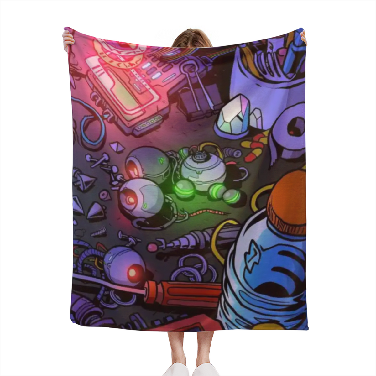 Celestial Wonder Home Accent Soft Flannel Blanket ¨C Warm Coral