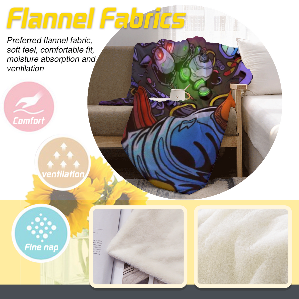 Celestial Wonder Home Accent Soft Flannel Blanket ¨C Warm Coral