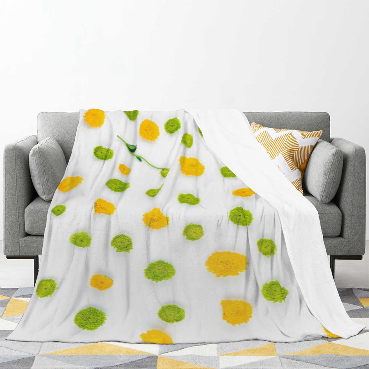 Burnished Atlas Inspired Cozy Flannel Bed Blanket ¨C Earthy Neutral Palette