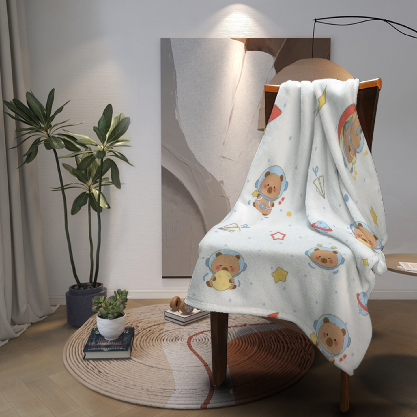 Contemporary Artistic Throw Blanket ¨C Modern Colorful Decorative Design
