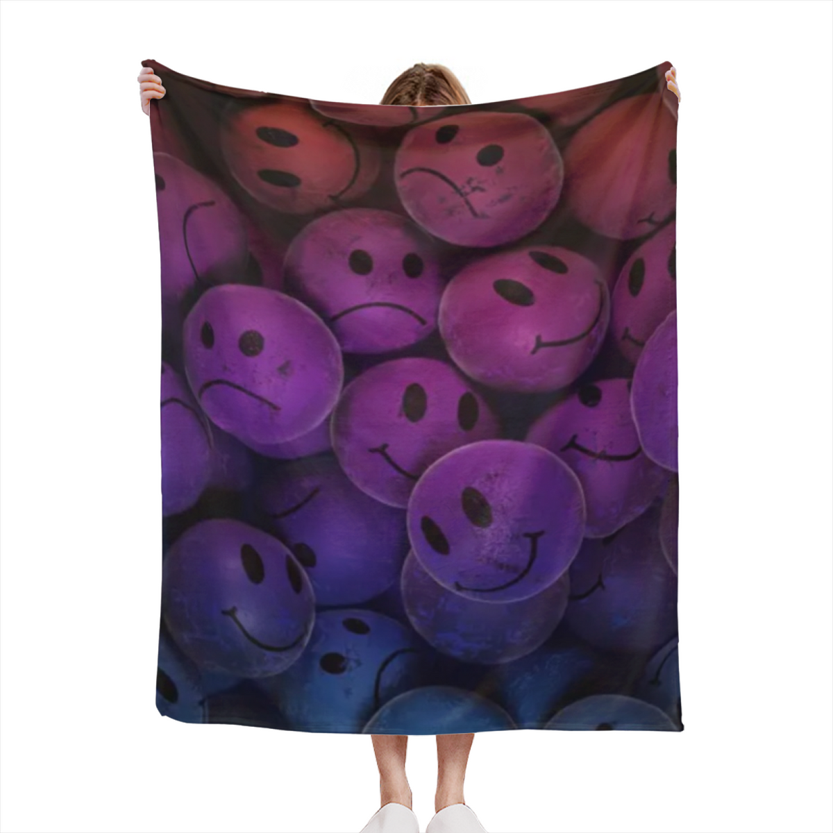 Pastel Multicolor Whimsical Decor All-Season Flannel Blanket ¨C Cosmic Ripple Edition
