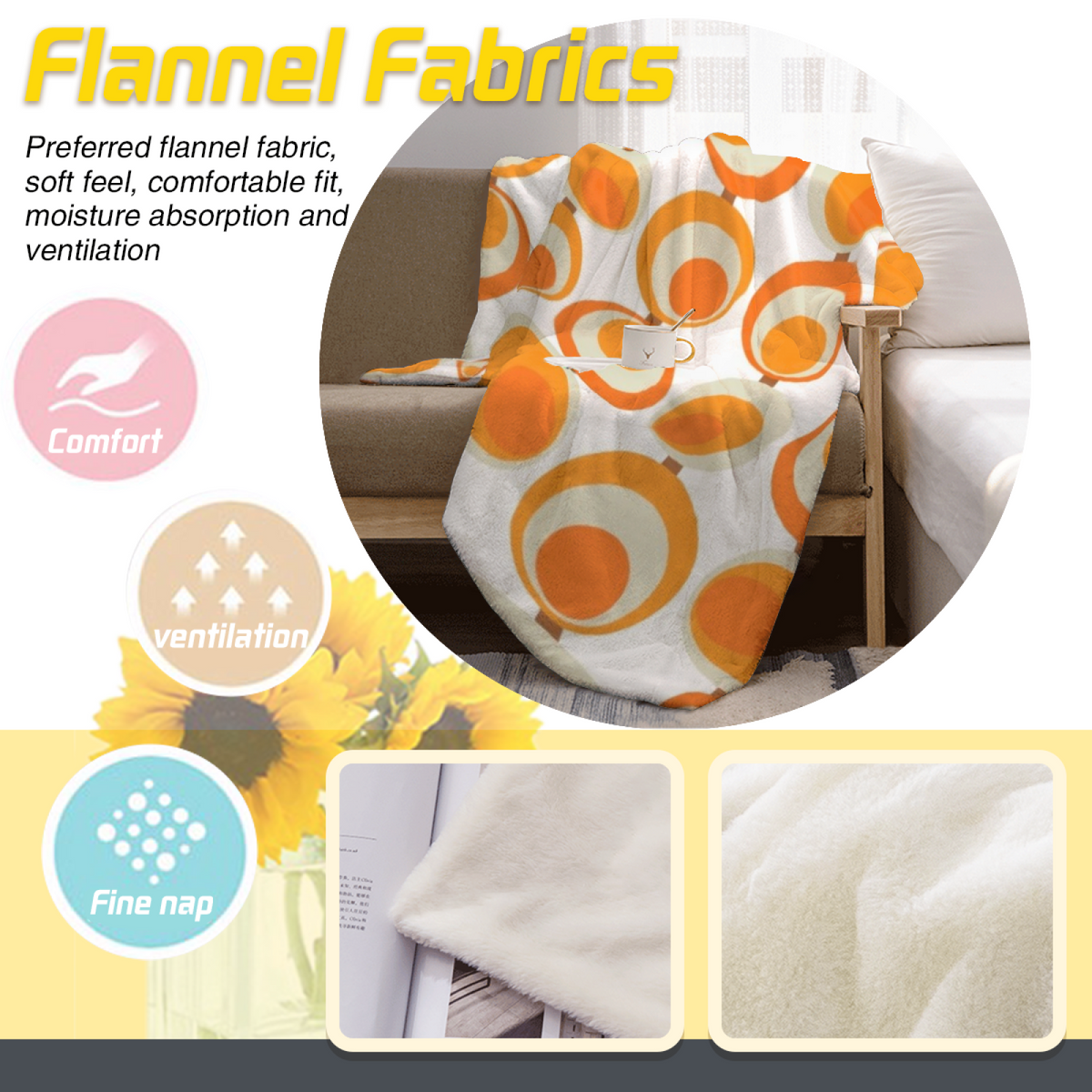Riverstone Sanctuary Home Accent Soft Flannel Blanket ¨C Warm Coral