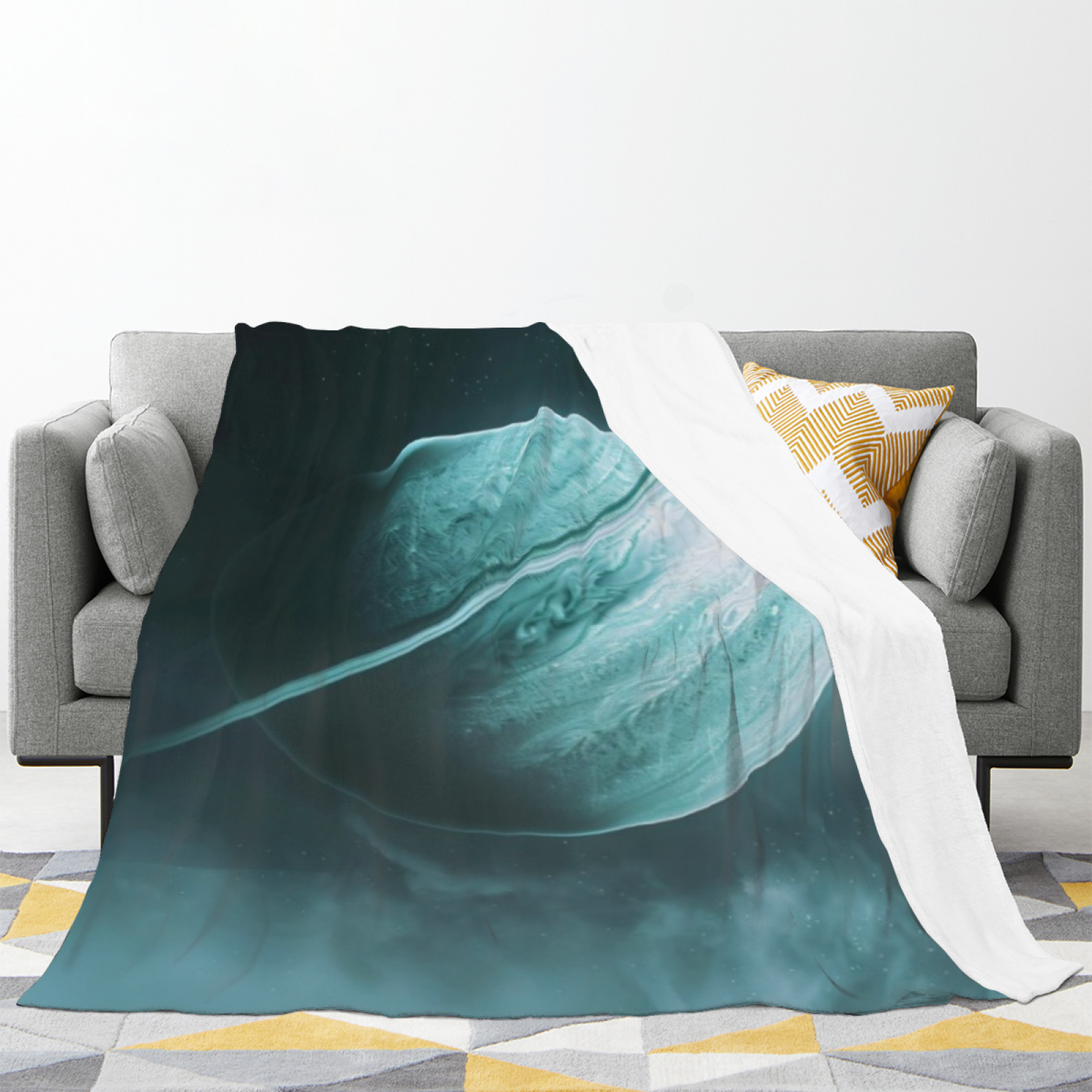 Colorful Contemporary Throw Blanket ¨C Artistic Printed Cozy Home Blanket
