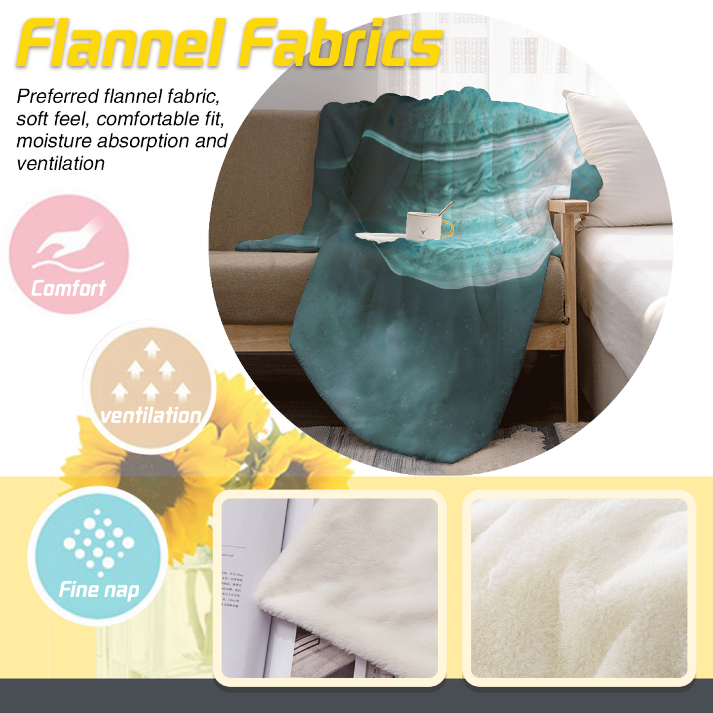 Colorful Contemporary Throw Blanket ¨C Artistic Printed Cozy Home Blanket