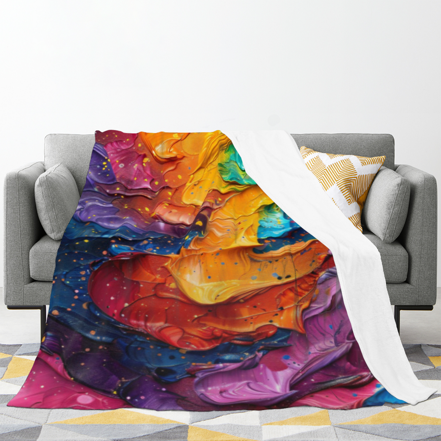 Abstract Graphic Throw Blanket ¨C Stylish Modern Printed Cozy Blanket