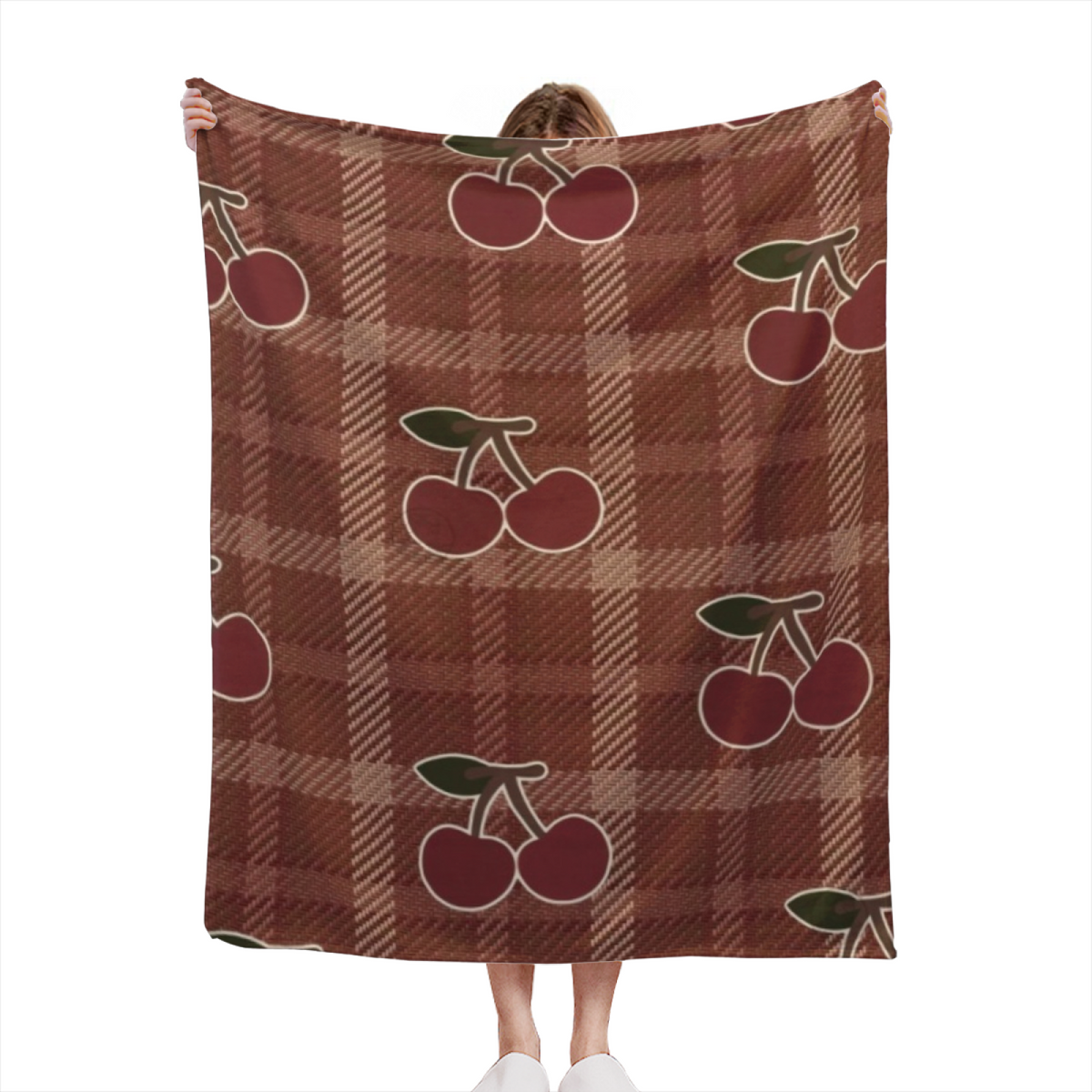 Oceanic & Sprout Playful Graphic Plush Flannel Throw