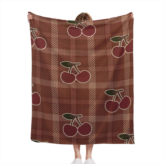 Oceanic & Sprout Playful Graphic Plush Flannel Throw