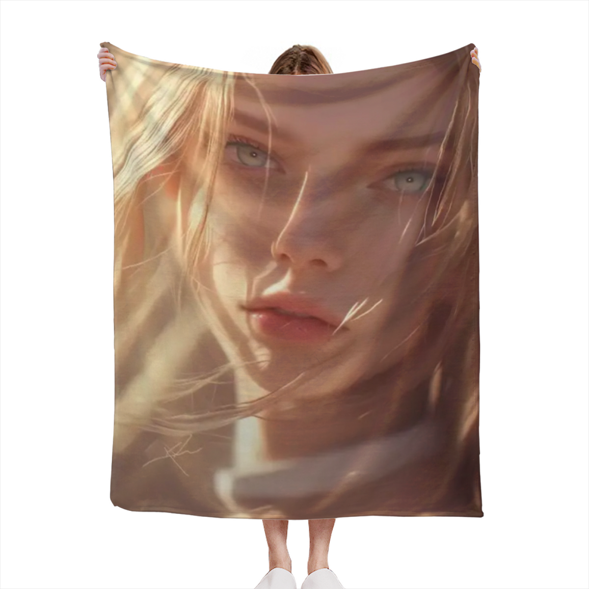 Soft Minimalist All-Season Flannel Blanket ¨C Dewdrop Meadow Collection
