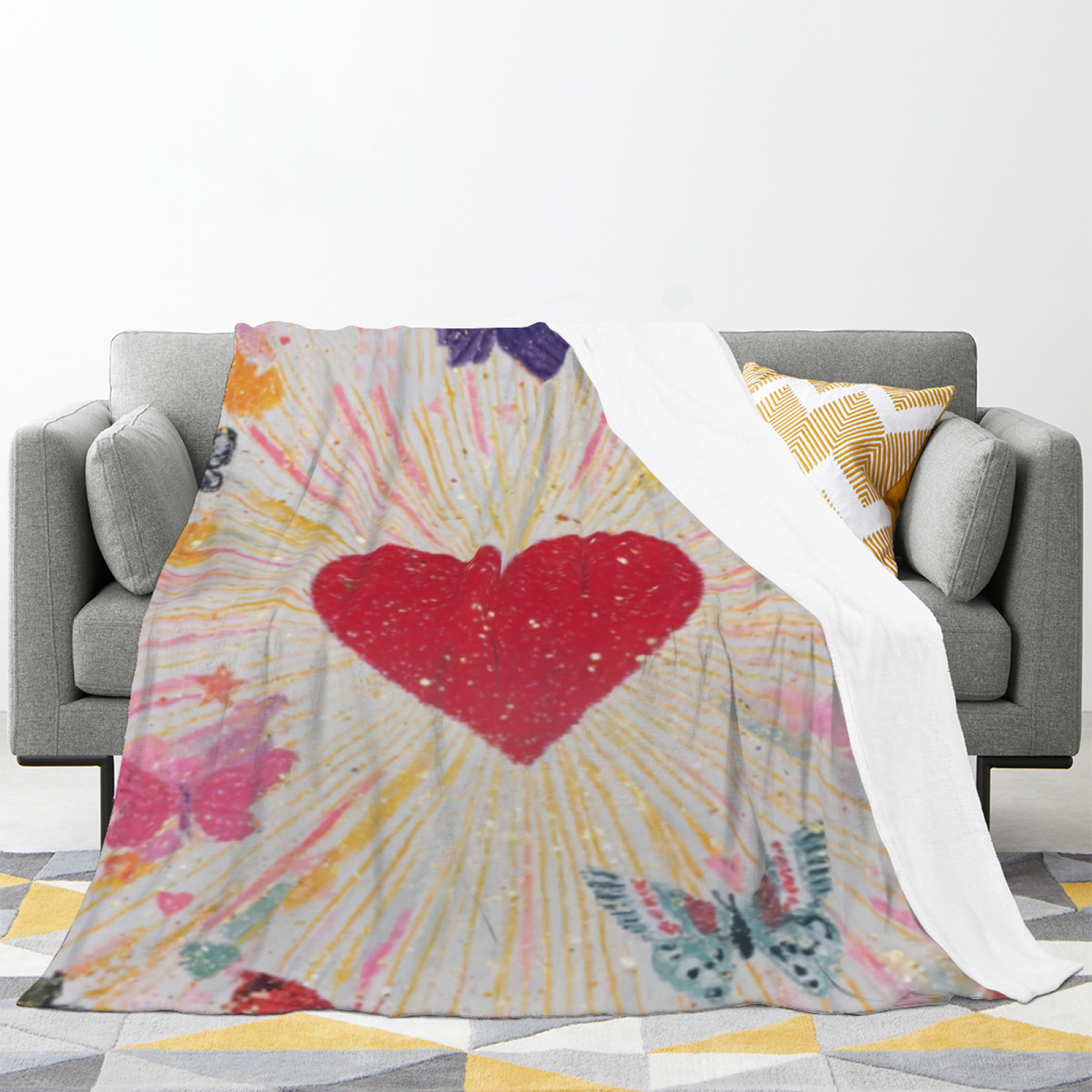Colorful Modern Art Throw Blanket ¨C Stylish Printed Cozy Home Blanket