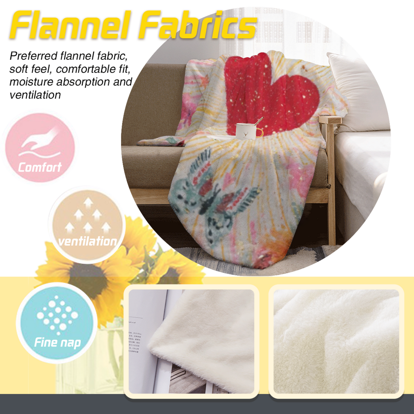 Colorful Modern Art Throw Blanket ¨C Stylish Printed Cozy Home Blanket