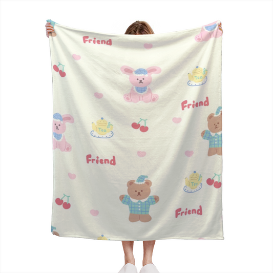 Twilight Sprout Inspired Flannel Sofa Throw ¨C Creamy Ivory Palette
