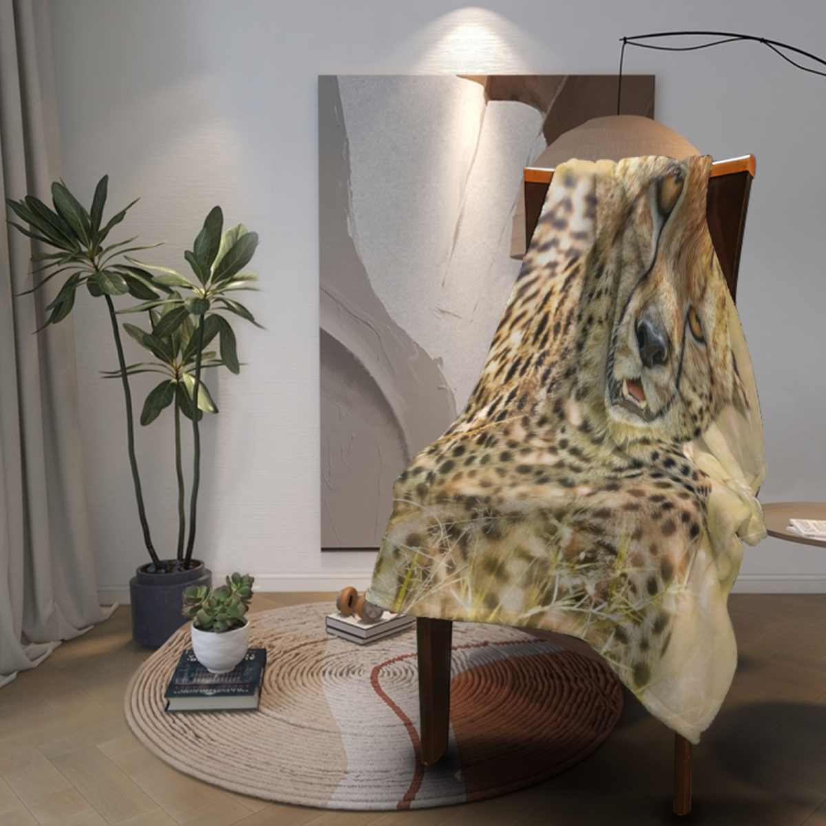 Copper Tapestry Pastel Multicolor Modern Art Decorative Flannel Blanket