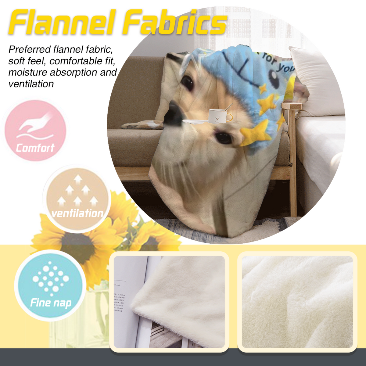 Desert Jubilee Inspired Cozy Flannel Bed Blanket ¨C Earthy Neutral Palette