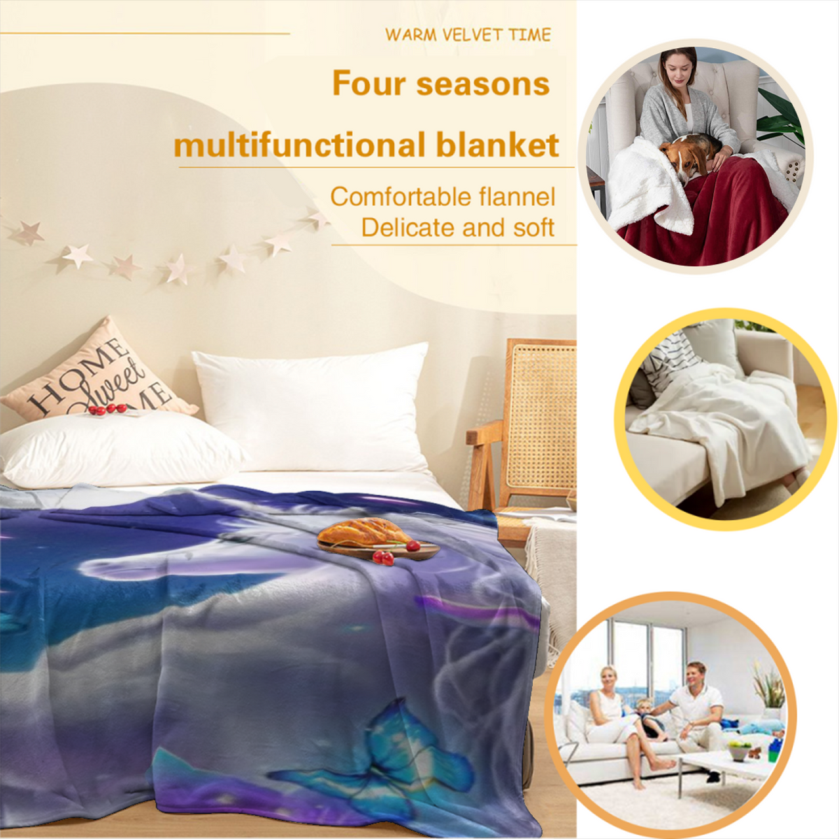 Earthy Neutral Aurora Arbor Soft Flannel Blanket ¨C Contemporary Pattern