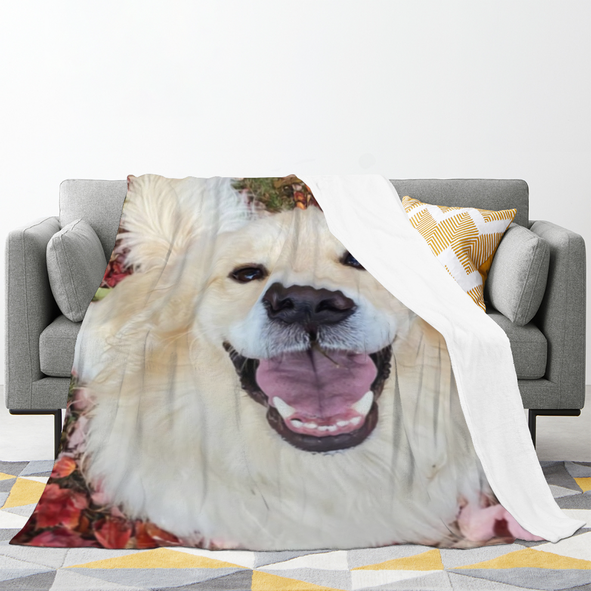 Willow Serenade Whimsical Pattern Plush Flannel Throw