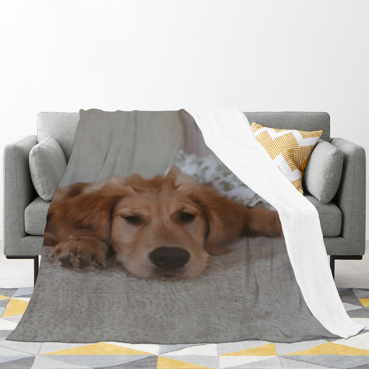 Whimsical Soft Neutral Willow Sketch Flannel Throw Blanket