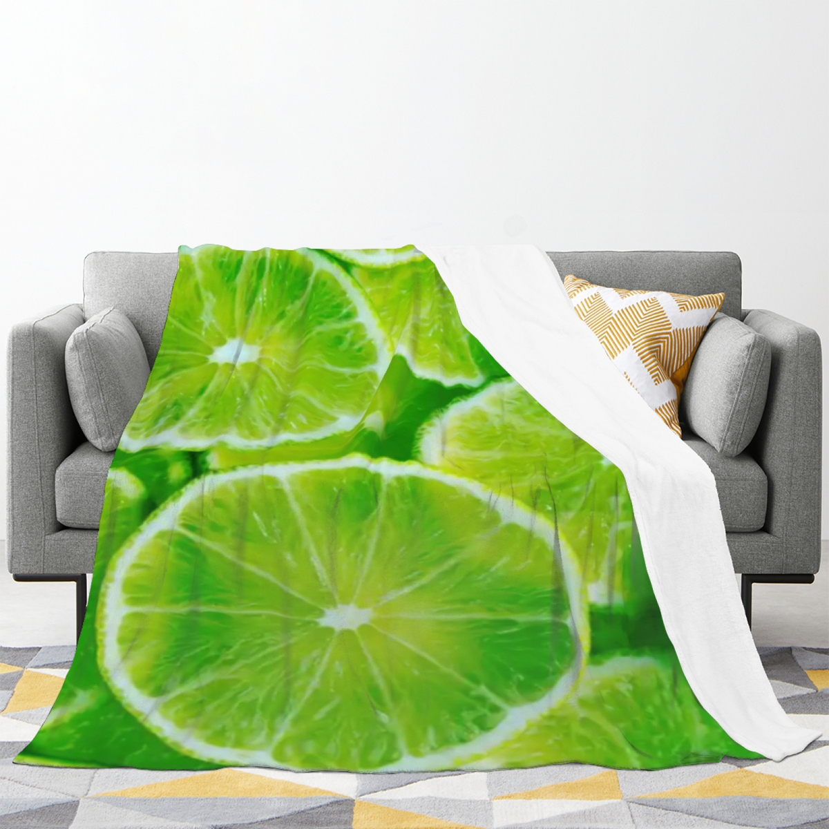 Coastal Thicket Muted Sage Art Decorative Flannel Blanket