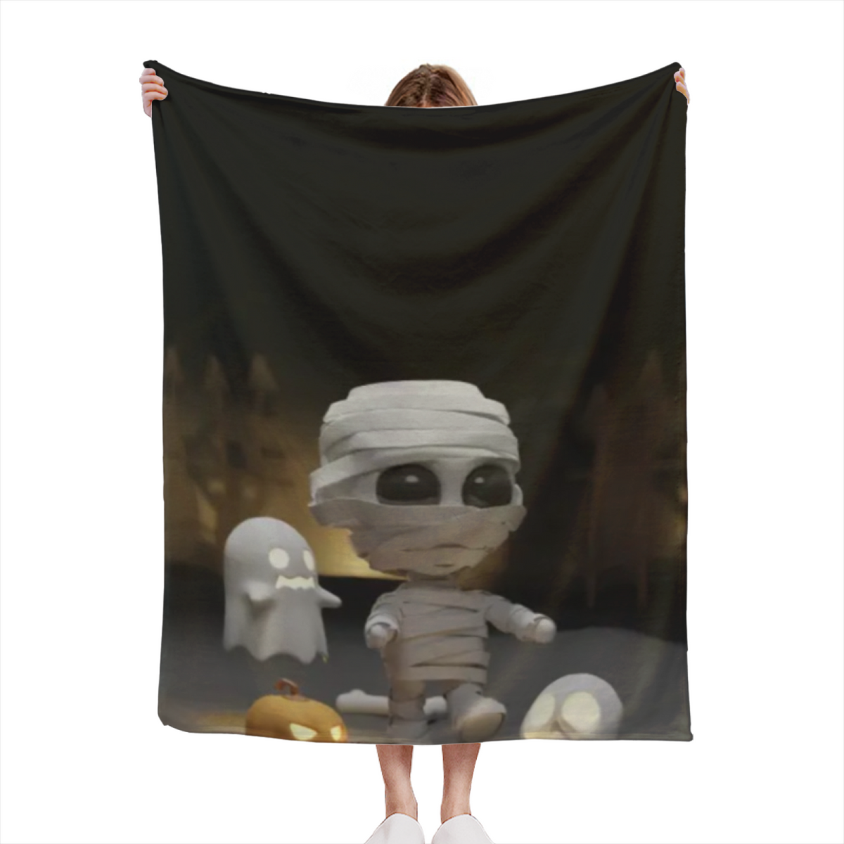 Starlit & Valley Playful Graphic Plush Flannel Throw