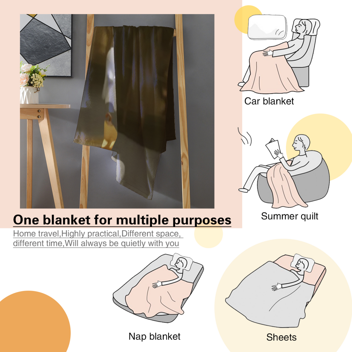 Starlit & Valley Playful Graphic Plush Flannel Throw