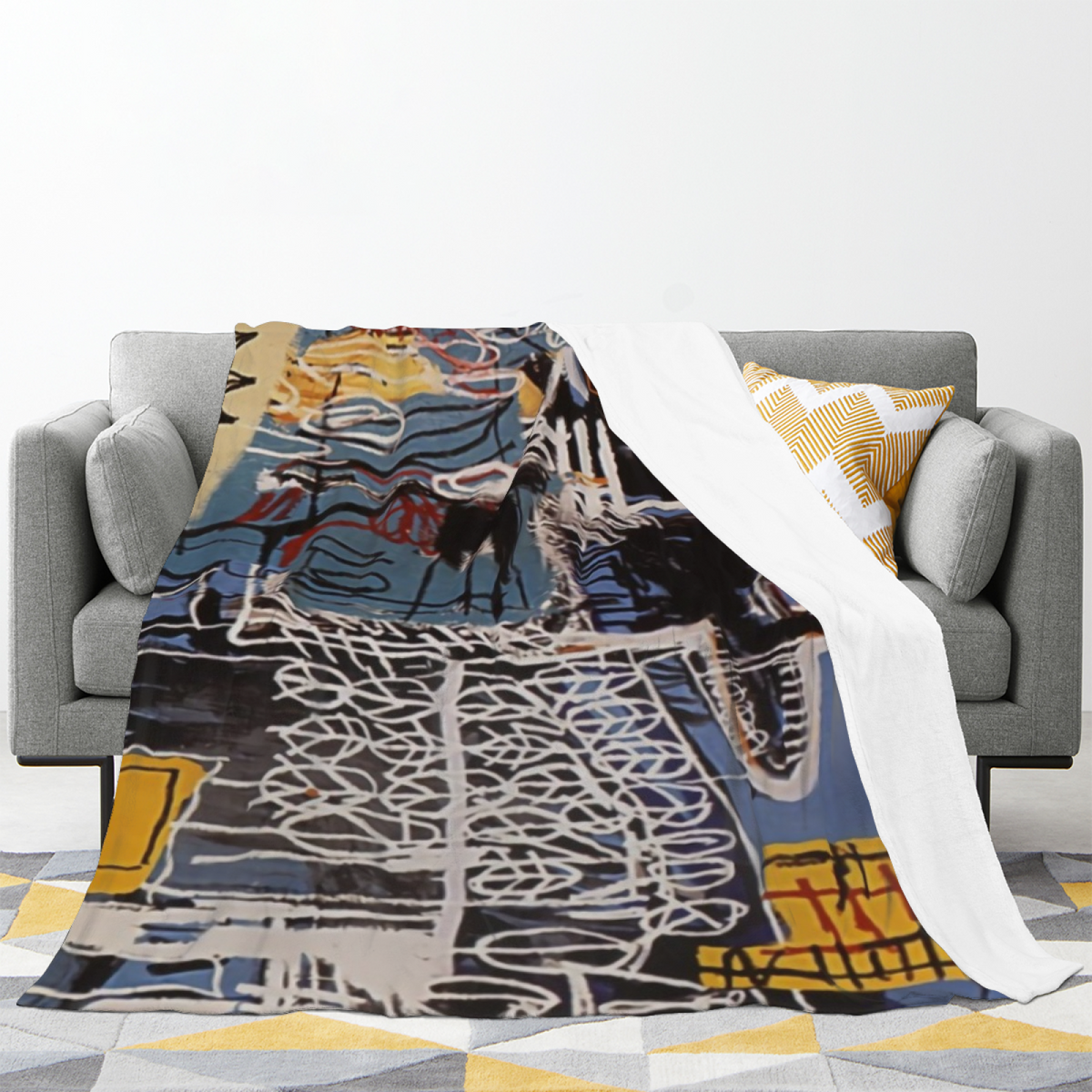 Hazy Orchard Home Accent Lightweight Flannel Throw ¨C Soft Neutral