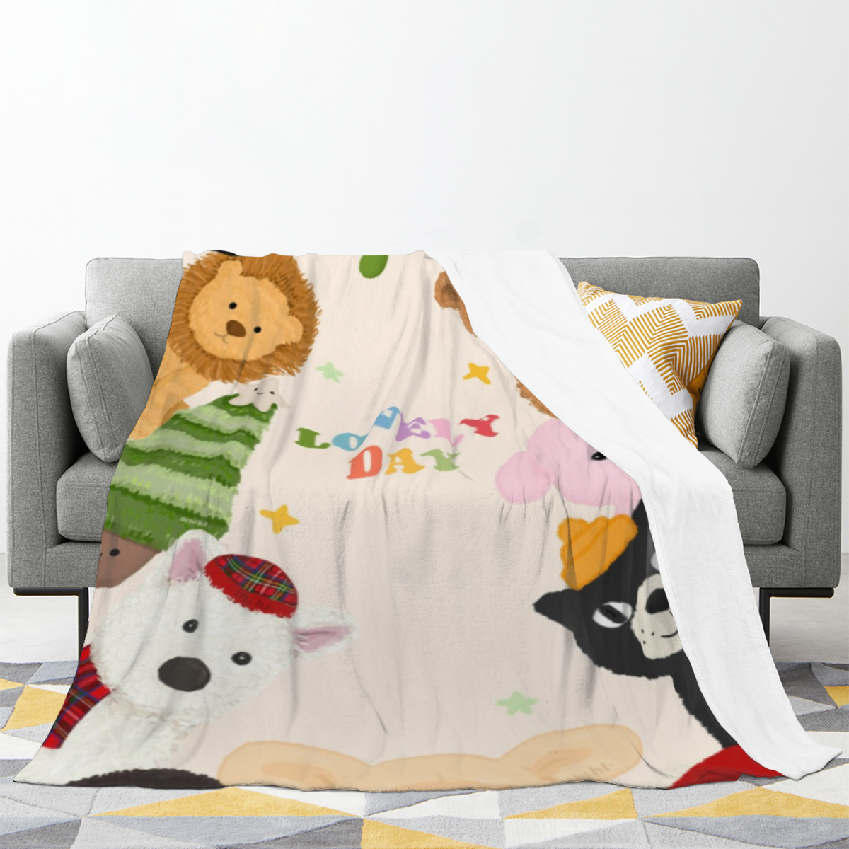 Soft Minimalist Plush Flannel Throw ¨C Luminous Thicket Collection