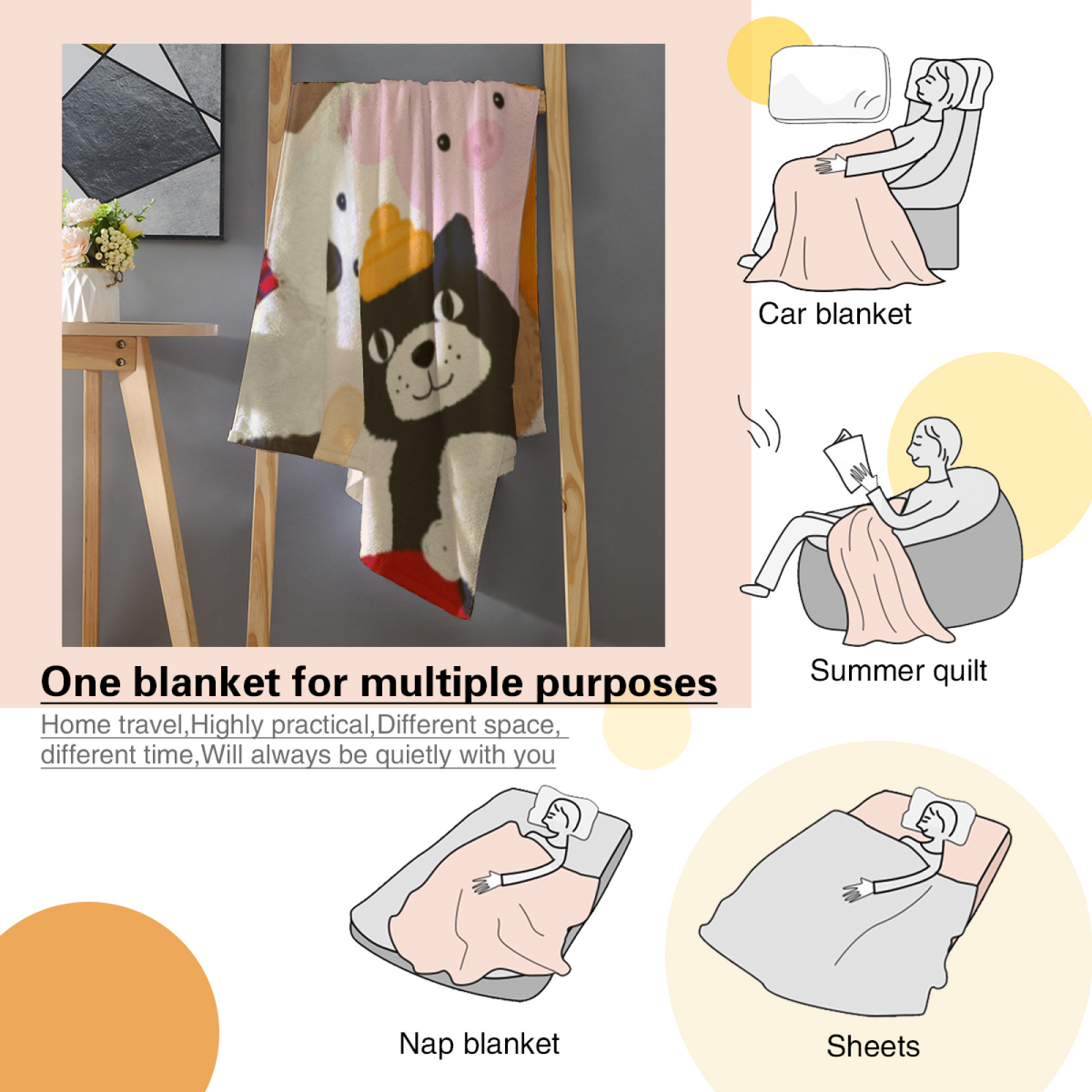 Soft Minimalist Plush Flannel Throw ¨C Luminous Thicket Collection
