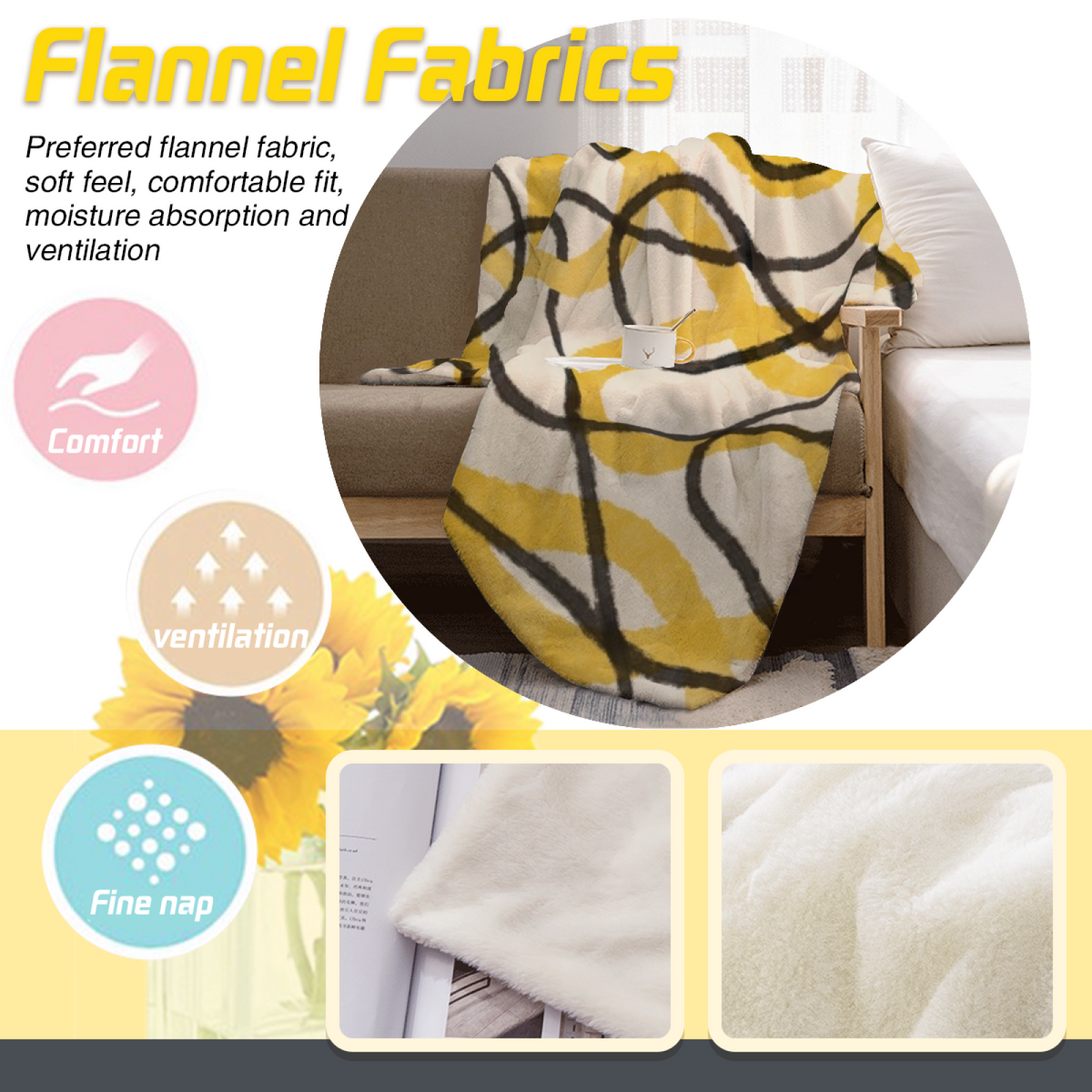 Sunwashed Sonnet Home Accent Lightweight Flannel Throw ¨C Warm Coral