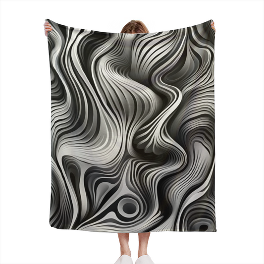 Soft Minimalist Plush Flannel Throw ¨C Rustic Carnival Collection