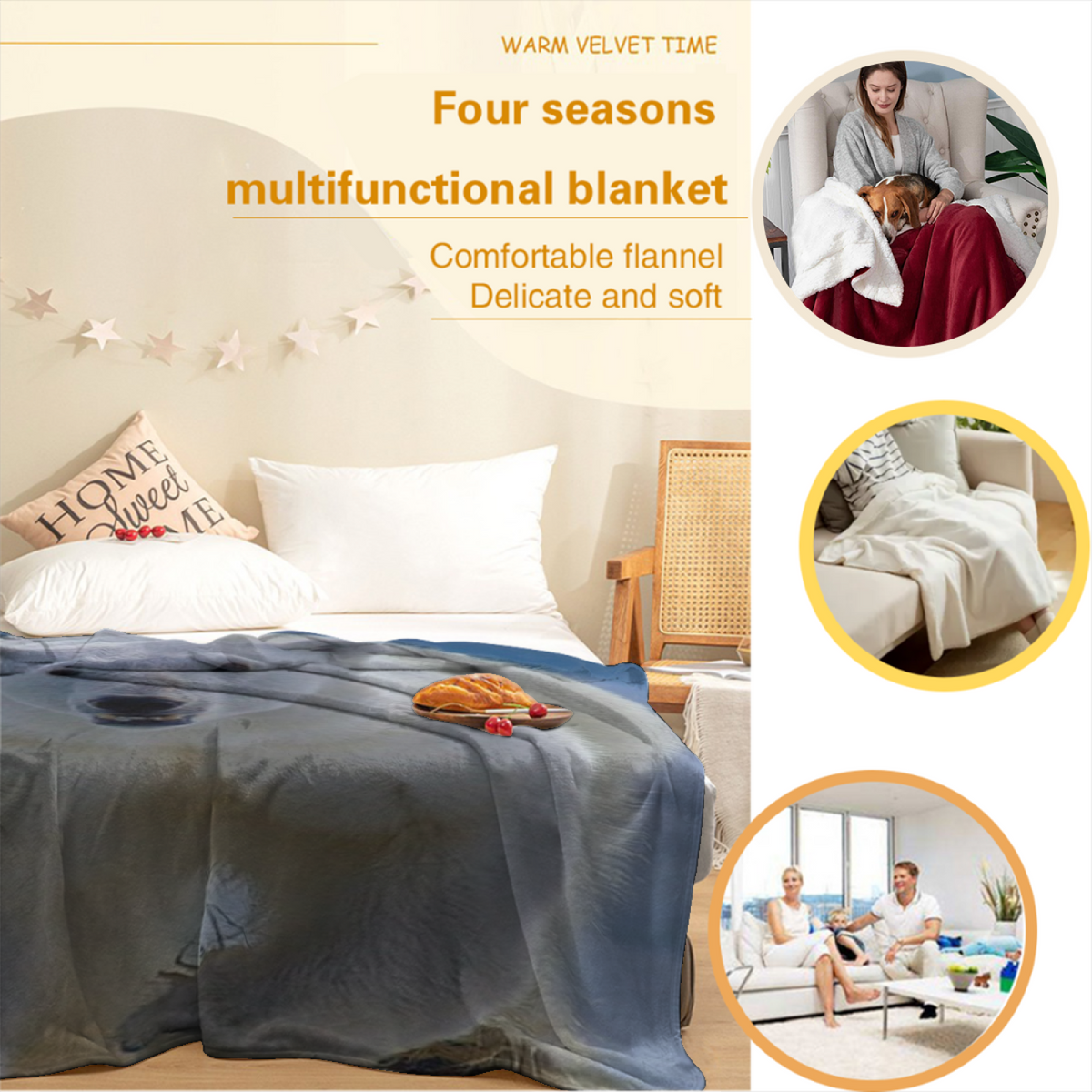 Gilded Nectar Muted Sage Art Decorative Flannel Blanket