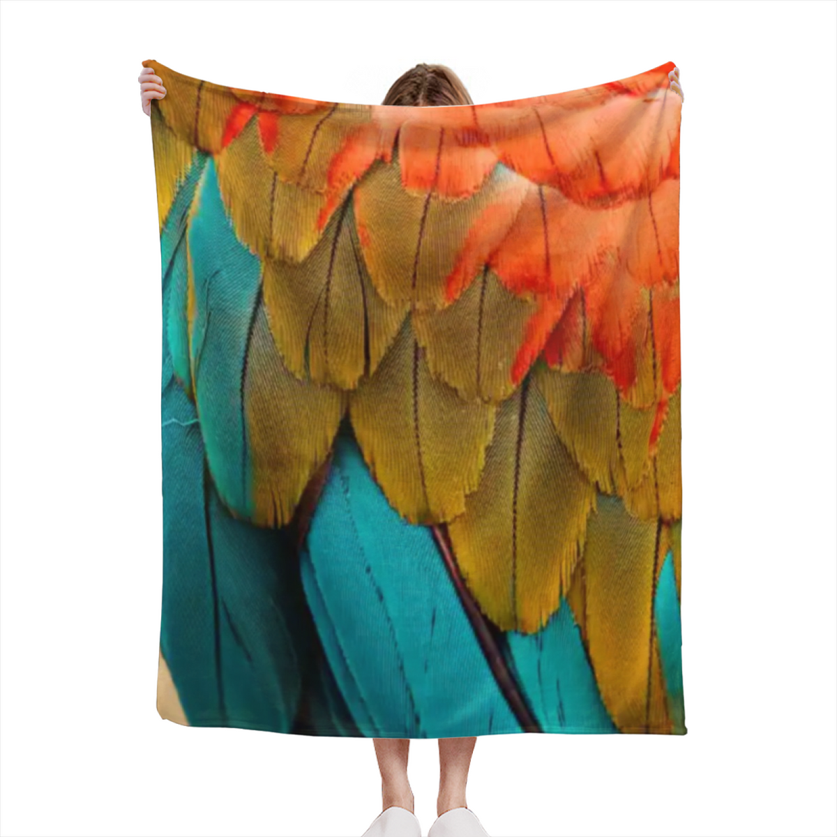 Decorative Flannel Blanket with Marigold Mirage Cozy Cottage Artwork