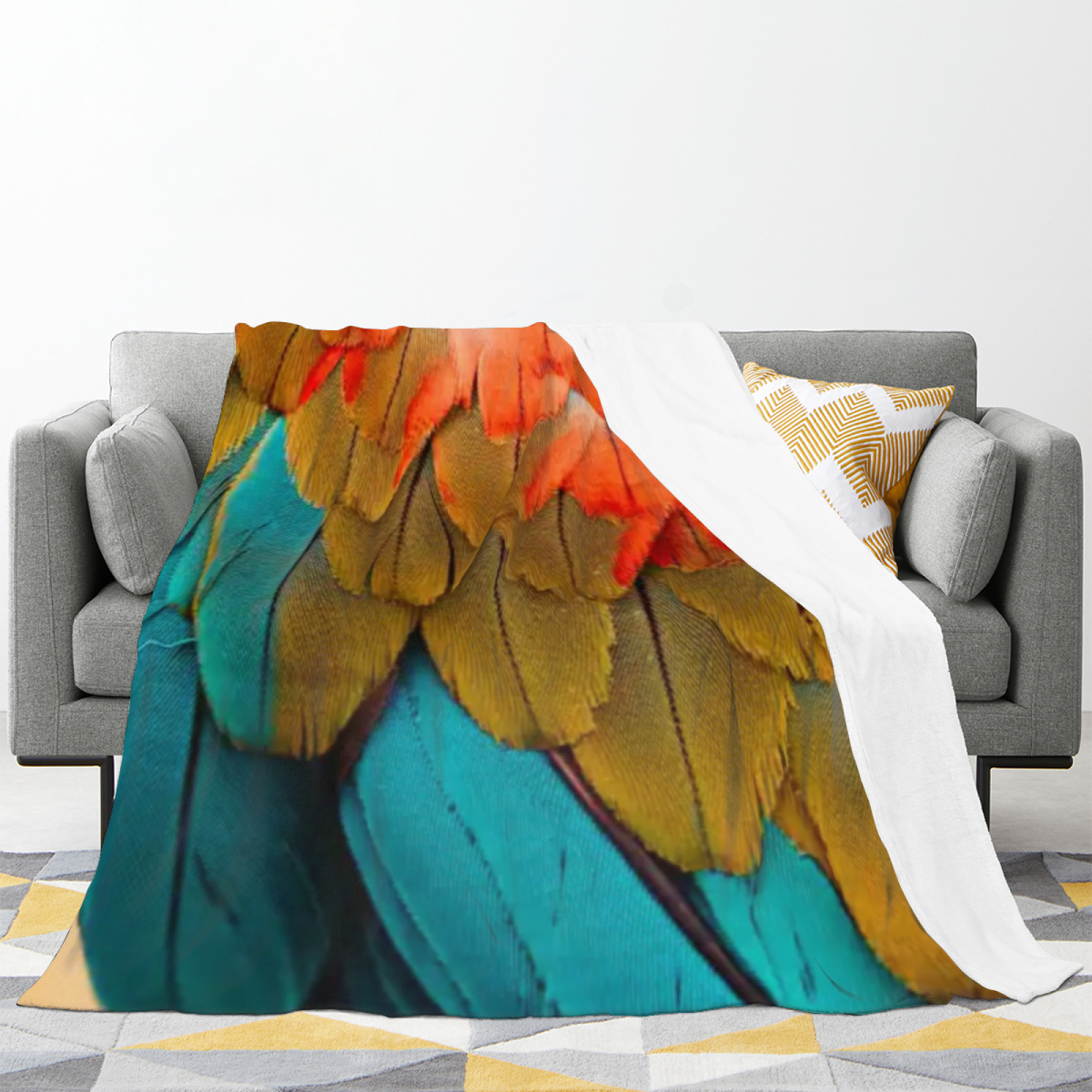 Decorative Flannel Blanket with Marigold Mirage Cozy Cottage Artwork