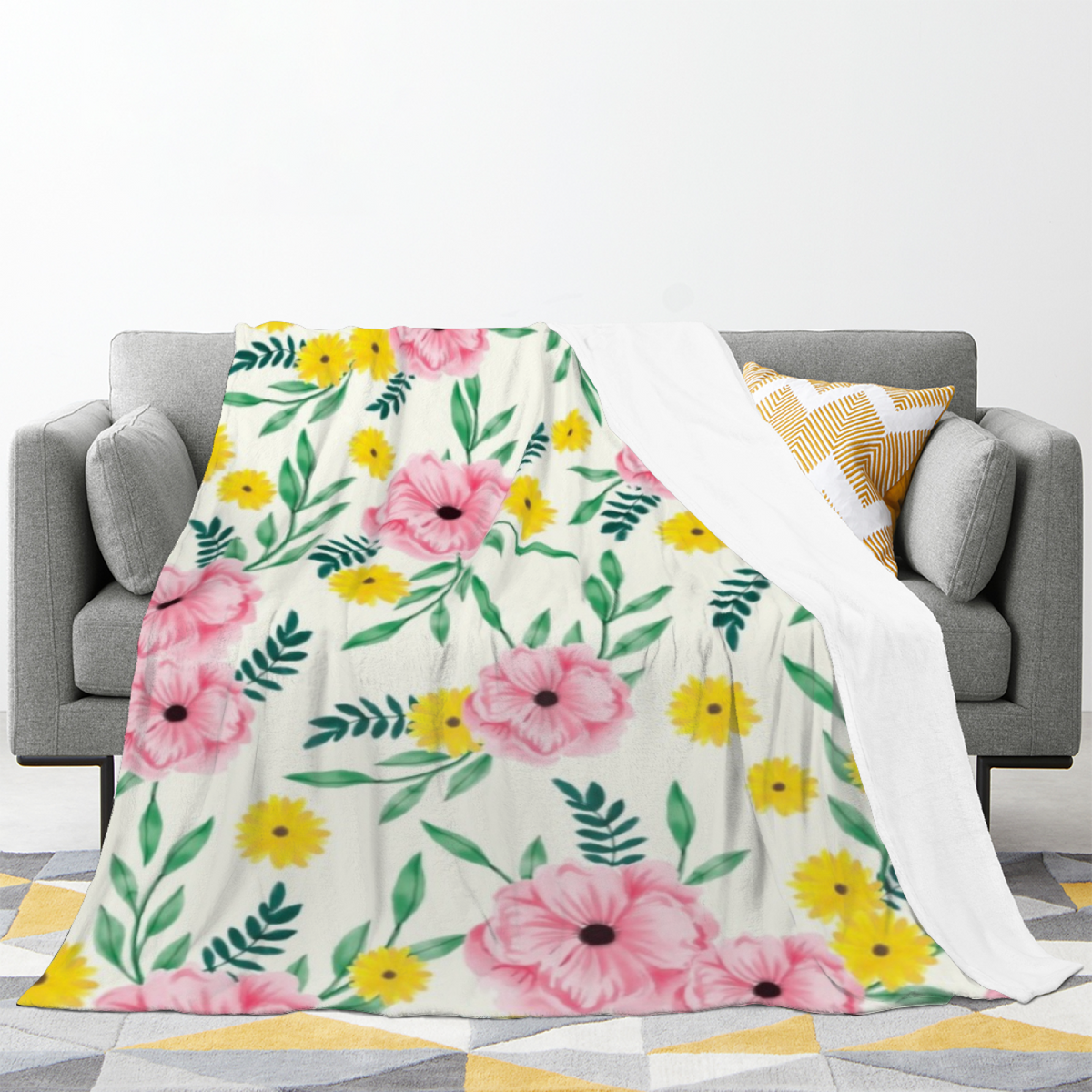 Soft Minimalist Plush Flannel Throw ¨C Electric Hearth Collection