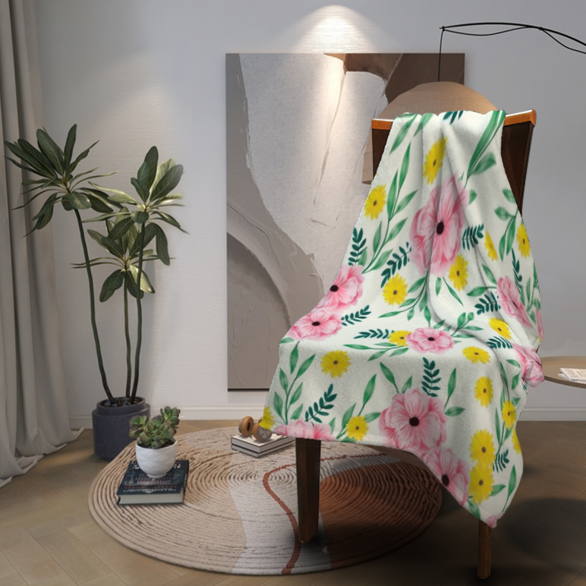 Soft Minimalist Plush Flannel Throw ¨C Electric Hearth Collection