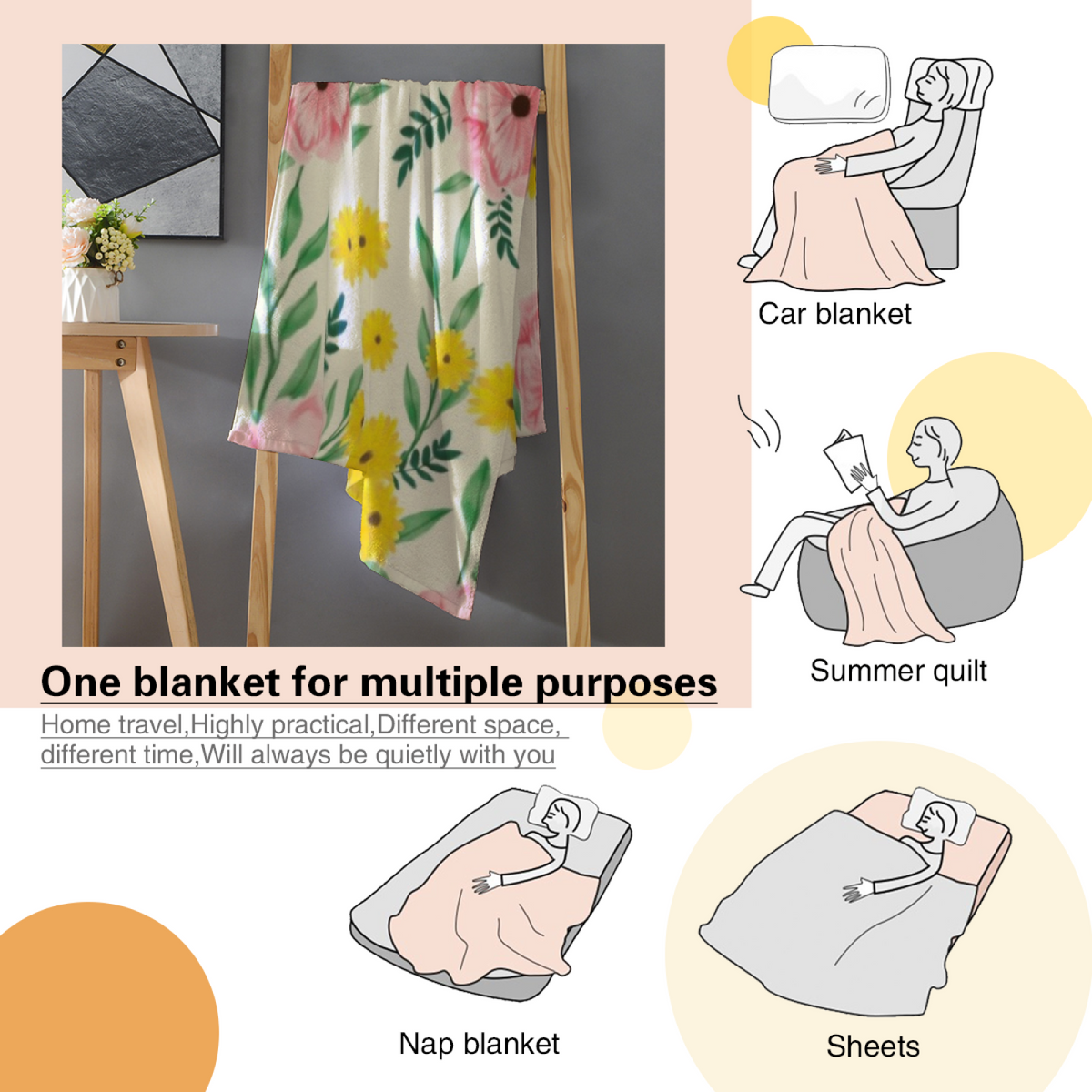 Soft Minimalist Plush Flannel Throw ¨C Electric Hearth Collection