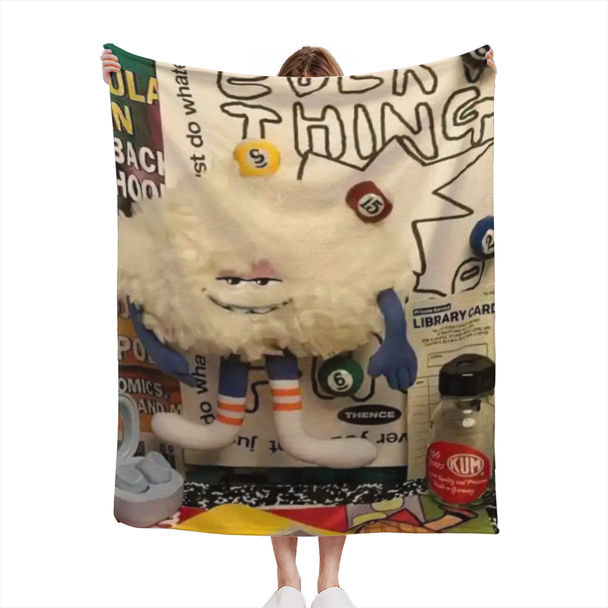 Rustic & Solstice Playful Graphic Plush Flannel Throw