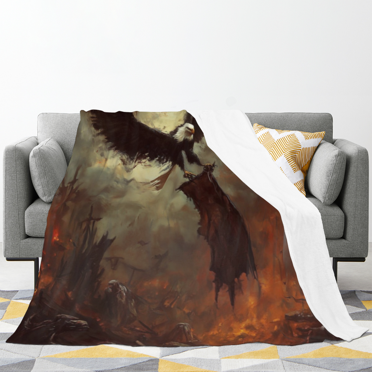 Alpine Flora Home Accent Soft Flannel Blanket ¨C Warm Coral