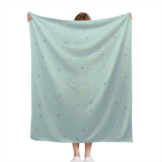 Creamy Ivory Whimsical Decor Plush Flannel Throw ¨C Cosmic Jubilee Edition
