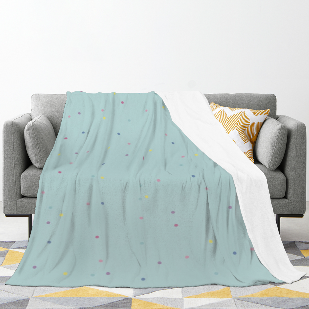 Creamy Ivory Whimsical Decor Plush Flannel Throw ¨C Cosmic Jubilee Edition