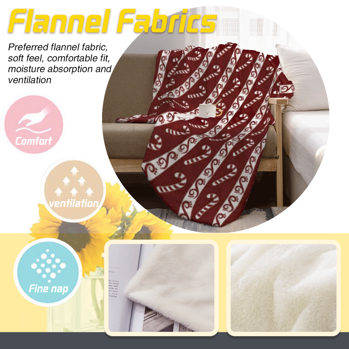 Terracotta Kaleidoscope Statement Pattern Plush Flannel Throw