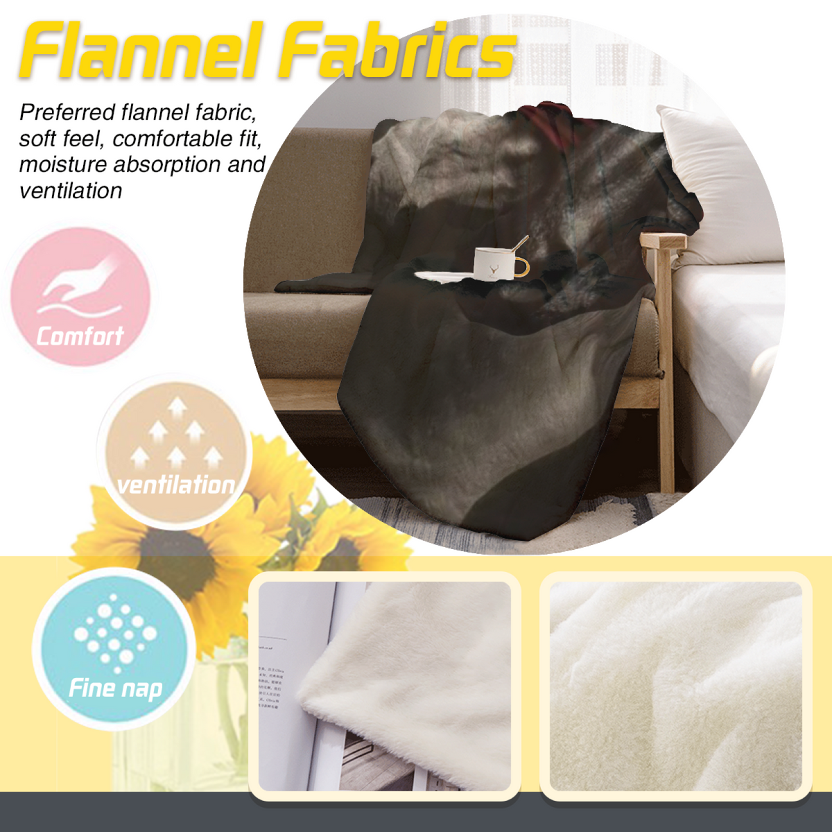 Eclectic Design Breezy Galaxy Warm Coral Cozy Flannel Bed Blanket