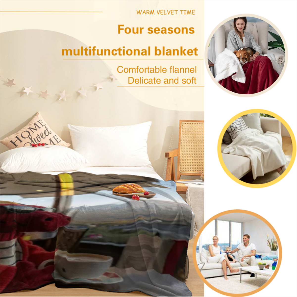 Earthy Neutral Opaline Thicket Lightweight Flannel Throw ¨C Contemporary Pattern