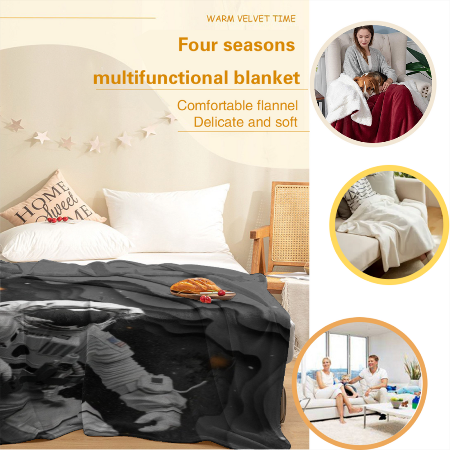 Modern Abstract Throw Blanket ¨C Stylish Contemporary Printed Cozy Blanket
