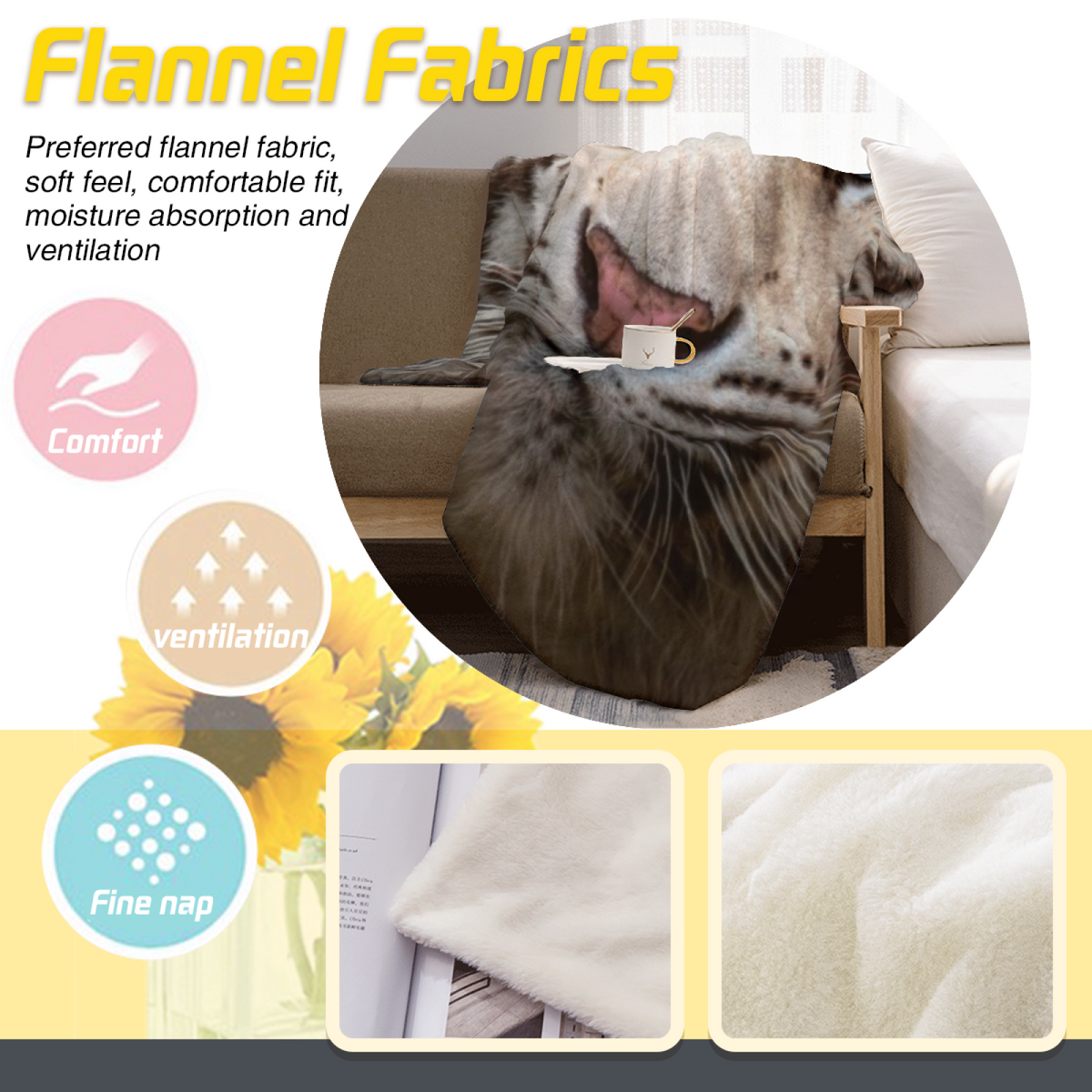 Pastel Multicolor Whimsical Decor Plush Flannel Throw ¨C Serene Breeze Edition